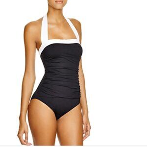 Lauren Ralph Lauren Bel Air One Piece Swimsuit Black Size 12 10386